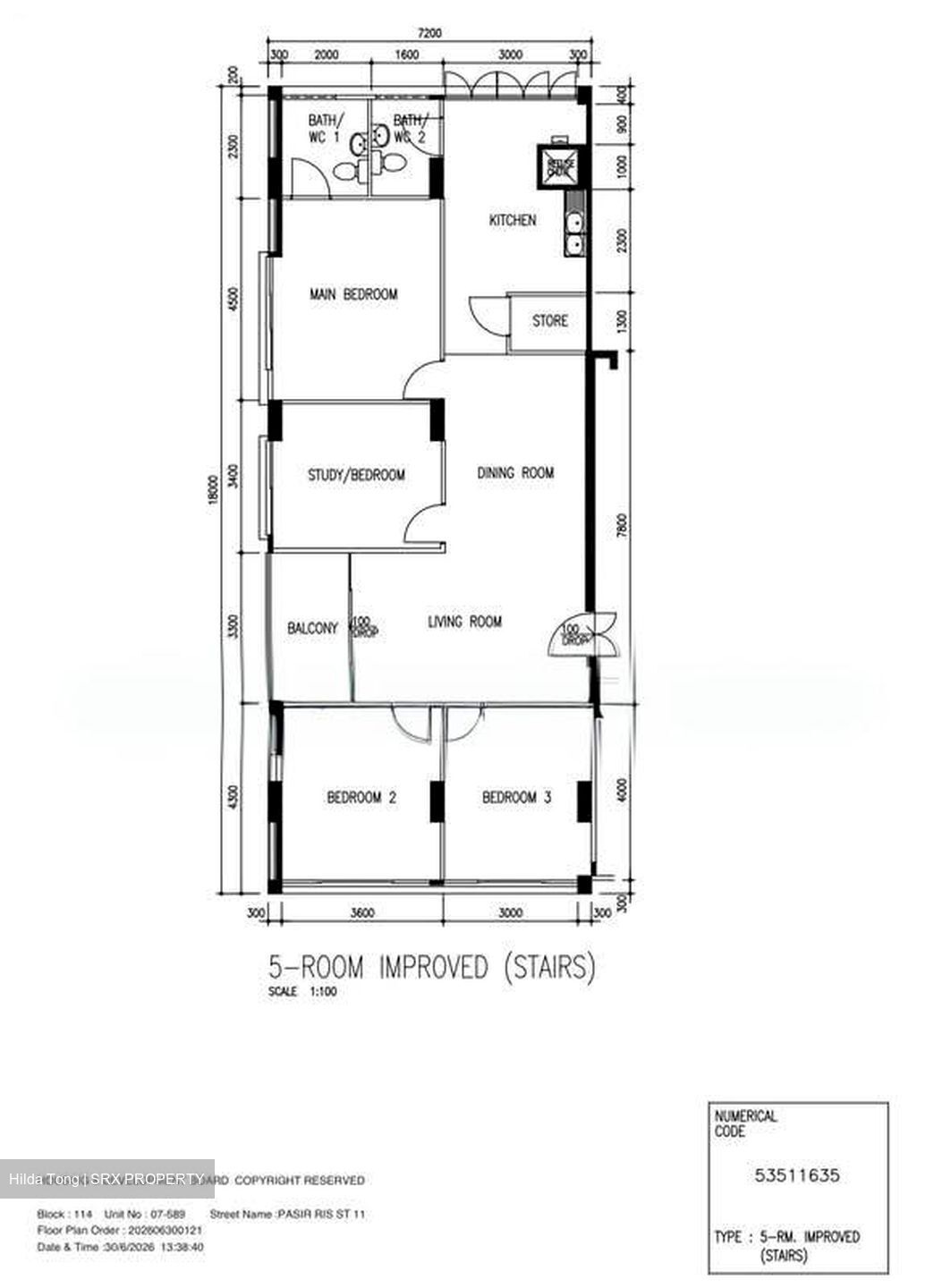 Blk 114 Pasir Ris Street 11 (Pasir Ris), HDB 5 Rooms #590778971